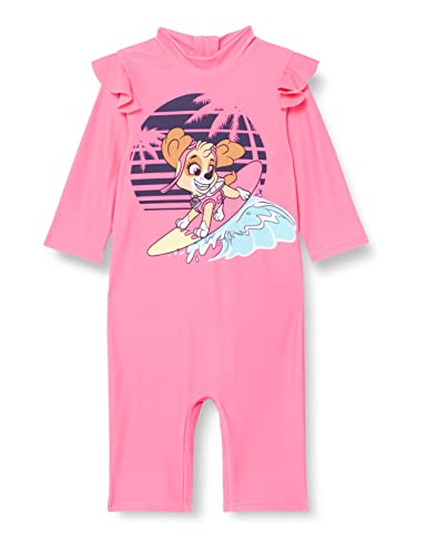 NAME IT Girl's NMFMIRI PAWPATROL 3/4 UV Suit CPLG kostium kąpielowy, Knockout Pink, 98, Różowy, 98 cm