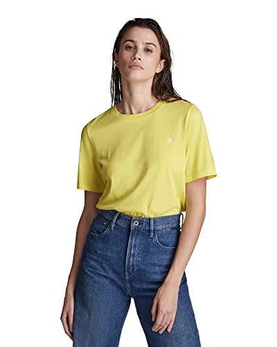 G-STAR RAW Damska koszulka o regularnym kroju Overdyed Tops, Żółty (Lemonade Gd D19904-b059-d154), L