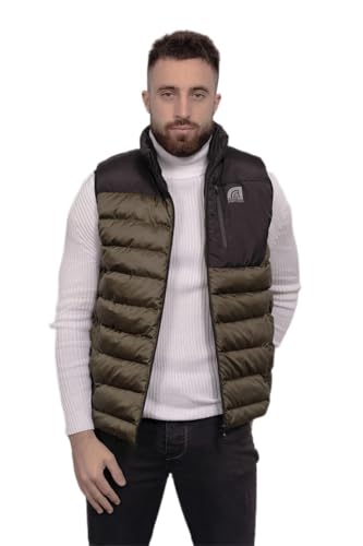 Just Emporio męska kurtka bez rękawów, khaki/czarna, XXL, KAKI/CZARNY, XXL