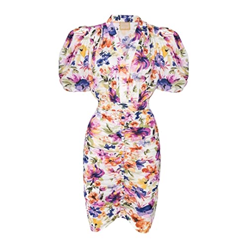 Swing Fashion Laura Summer damska letnia sukienka na imprezę, sukienka koktajlowa, sukienka wieczorowa, elegancka sukienka, odświętna, sukienka ołówkowa, bodycon, dekolt w serek, długość do kolan,