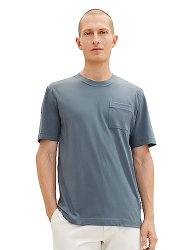 TOM TAILOR T-shirt męski, 32506 - Dusty Dark Teal, L