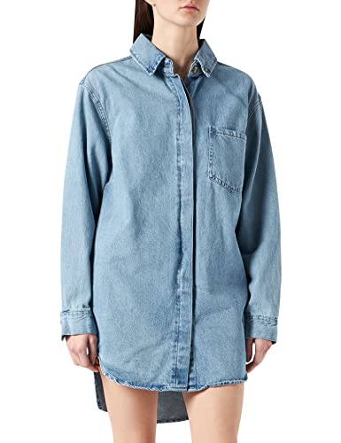Urban Classics Damska damska koszulka oversize Dress sukienka, kolor atramentowy, jasny bluewashed, L