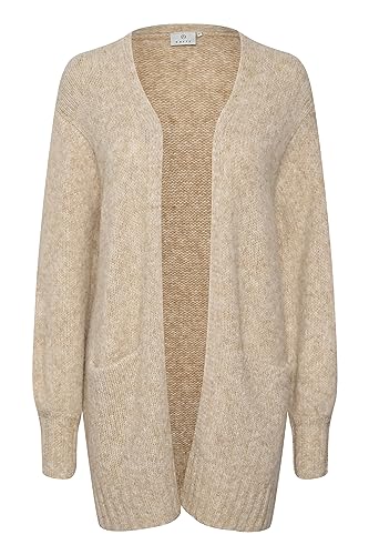 KAFFE Damska bluza z długim rękawem z długim rękawem, Sand Dolar Melange, M
