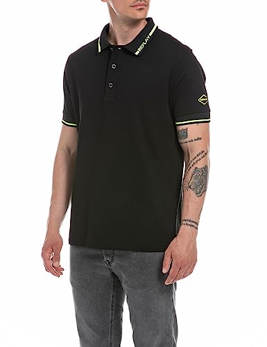 Replay męska koszulka polo, 098 BLACK, XL