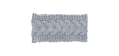 Sterntaler Niemowlęta dziewczynka dzianinowy warkocz opaska zimowa, Srebrny mel., 57 cm