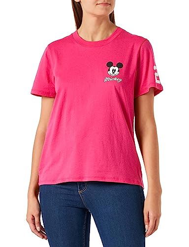 ONLY Women's ONLMICKEY S/S Sport Top Box JRS T-Shirt, Pink Flambé/Print:Awesome, S (3 sztuki)