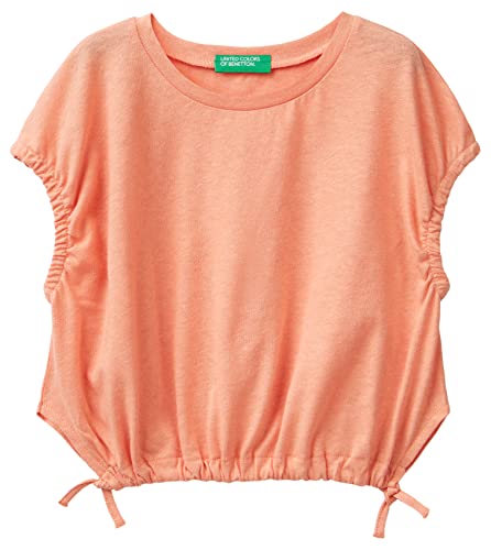 United Colors of Benetton Koszulka dziewczęca z krótkim rękawem, Rosa Salmone 2 m4, S