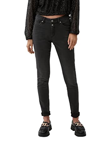 Q/S by s.Oliver Damskie spodnie jeansowe długie, czarne, W34 / L34, czarny, 34W / 34L