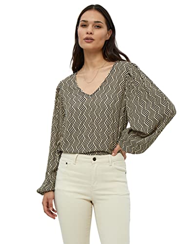 Desires Damska bluzka z dekoltem w serek Amalie, czarna PR, L, Czarny Pr, L