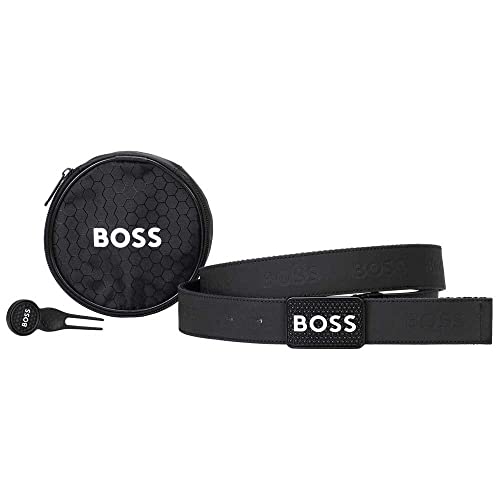 BOSS Męski pasek do golf-soft_Or35_tr Belt, Black1, ONESI, czarny (Black1), jeden rozmiar