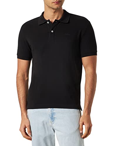Geox Męska koszulka polo M (DE), czarna, M, czarny, M