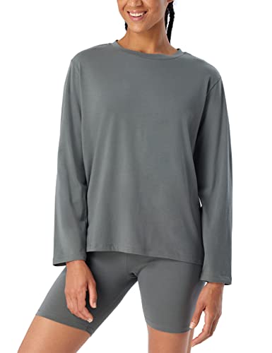 Schiesser Damska Koszulka z Długim Rękawem, Górna Część Piżamy, Jadeit, 38, Jade, 38