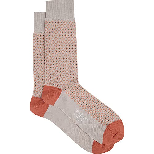 Hackett London Skarpety męskie Geo Foulard Sck, Czerwony, drewniany, L