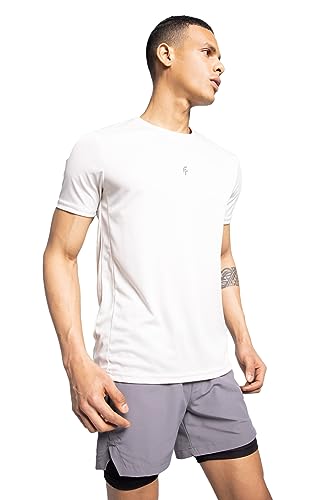 DeFacto Męski t-shirt Slim Fit Basic – klasyczny T-shirt dla mężczyzn, Stone, XS