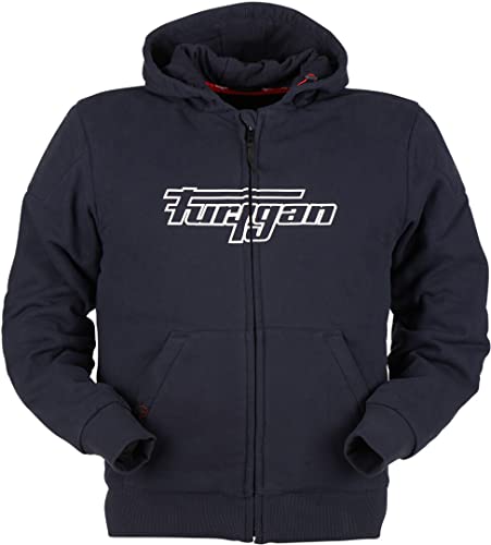 Furygan Men's Luxio Evo-Motorbike Hoodie-Motorcycle Hooded Sweatshirt, Bleu, M