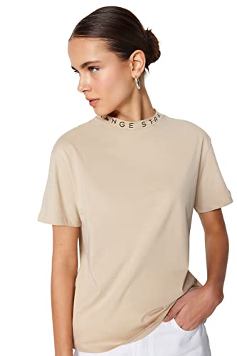 Trendyol TWOAW20TS0099 Koszula męska, Kamień, S Damski, Kamień, S