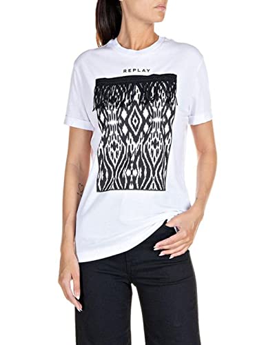 Replay Koszulka damska, 1 optyczna biel, XL