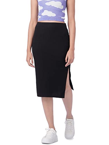 ONLY Damska spódnica Onlemma Slit Noos, czarny, XL