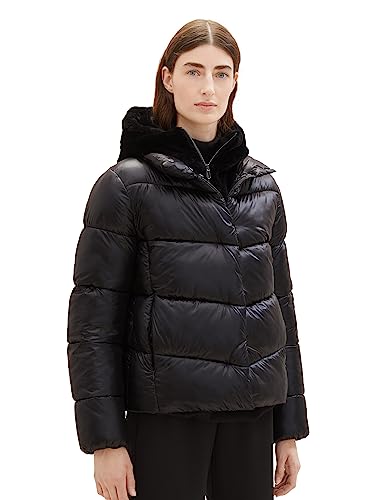 TOM TAILOR Damska kurtka 1037566, 14482-Deep Black, L, 14482 – Deep Black, L