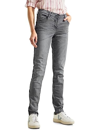 Cecil Damskie spodnie jeansowe Loose, Mid Grey Used Wash., 31W / 34L