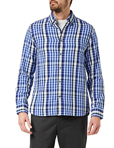Tommy Hilfiger Męska koszula flanelowa o średniej skali Chk Rf na co dzień, granatowy (Carbon Navy/Bold Blue/Multi), M, Granatowy węglowy/ciemnoniebieski/wiele, M