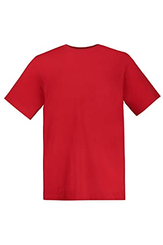 jp1880 Męski T-shirt z okrągłym dekoltem, czerwony, 3XL