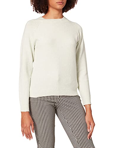 Vero Moda Damska bluzka z okrągłym dekoltem Vmdoffy Ls Ga Color sweter, Szara mineralna/szczegół: melanż, S