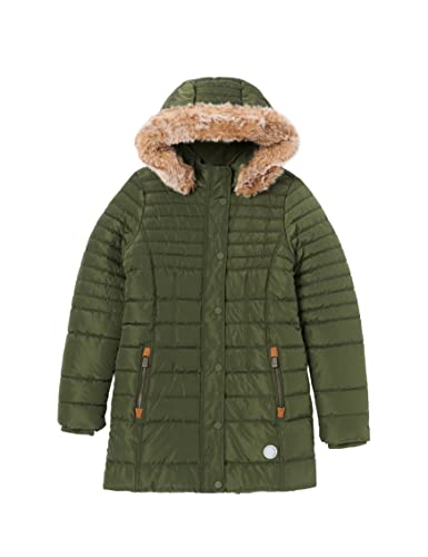 s.Oliver Junior Girl's płaszcz z długim rękawem, khaki/oliwkowy, 140