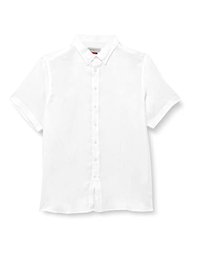 bugatti Męska koszula 9450-38540 z kołnierzem button-down, biała-10, regularna, biały-10, 4XL