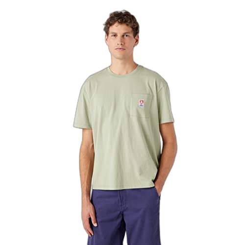 Wrangler Męski T-shirt Casey Jones Pocket Tee T-Shirt, Tea Leaf, rozmiar L, Tea Leaf, L