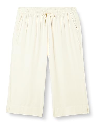 Taifun Damskie spodnie Palazzo, Light Creme, 44, Light Creme, 44