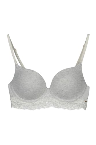 Women'secret Gorgeous Biustonosz Push Up Bawełna Szary Damski, Szary, 90C