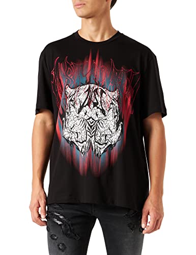 Just Cavalli T-shirt męski, czarny, rozmiar M (DE)