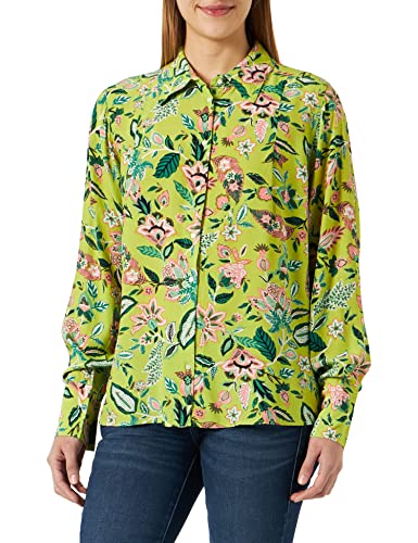 Part Two Sabila Relaxed fit Koszula damska, Zielona Oasis Craft Flower, 32