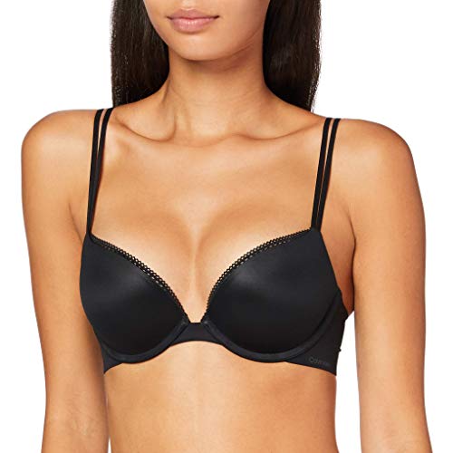 Calvin Klein Damski biustonosz push-up bez fiszbin, czarny, B(0B34)