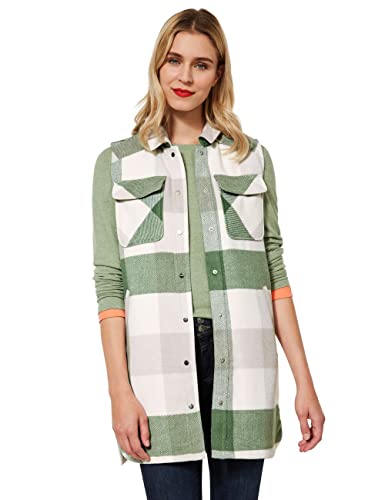 STREET ONE Damska kamizelka A220151, długa kamizelka, sprana oliwka, 36, Washed Olive, 36