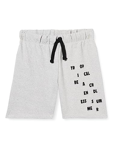 Koton Szorty chłopięce ze sznurkiem z nadrukiem, szary (031), 11-12 Lat