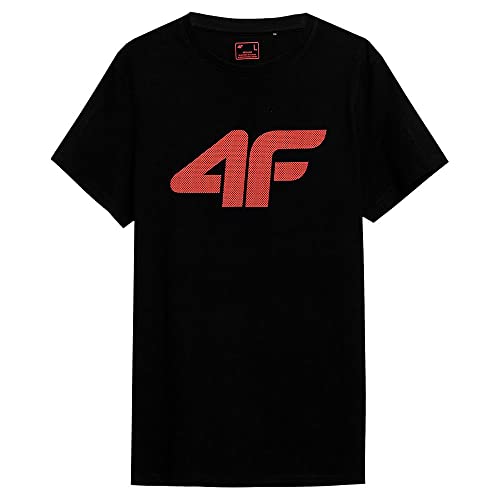 4F Koszulka męska, Czarny, L