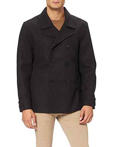 Urban Classics Męska kurtka Classic PEA Coat, czarny, XXL