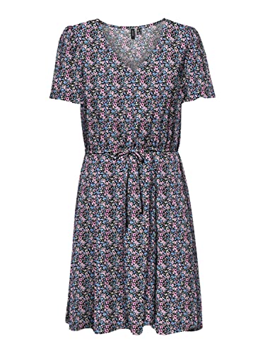 VERO MODA Damska sukienka VMEASY SS Short Dress R1 WVN GA, Little Boy Blue/AOP:Cille, S, Little Boy Blue/Aop: cille, S