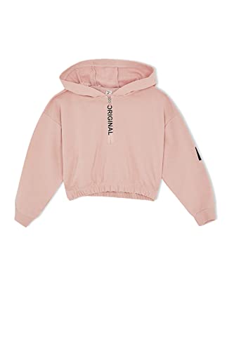 DeFacto Sweter z długim rękawem dla dziewcząt - sweter z długim rękawem dla dziewcząt topy (różowy, 11/12 Y), Rosa, 12-13 Lata