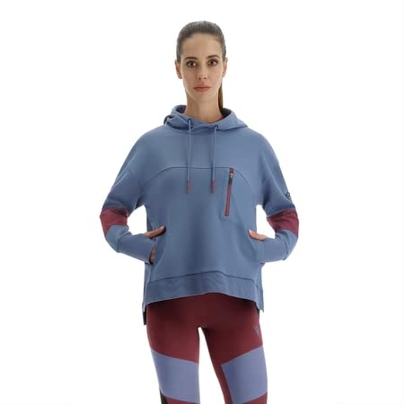 Macron Damska bluza Athleisure Scc Adua lekka rozciągliwa bluza z kapturem Lavio/Lbrd Wmn, błękitna, XL, Błękitny, XL