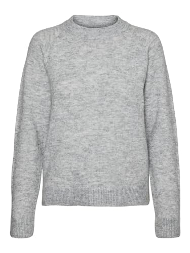 VERO MODA Damski sweter Vmfiluca Ls O-NCK Ga Noos, jasnoszary melanżowy, XS
