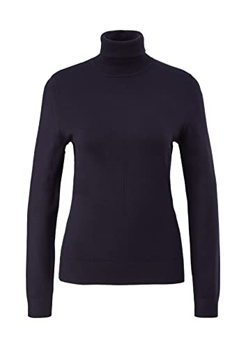 comma Sweter damski z długim rękawem, 5976 Navy, 44 duże rozmiary wysoki