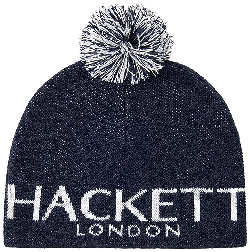 Hackett London Chłopięca czapka beanie Hackett Ess, Niebieski (granatowy), Rozmiar uniwersalny