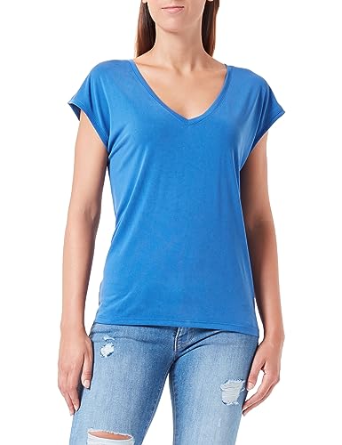 VERO MODA Vmfilli Ss V-Neck Tee Ga Noos T-shirt damski, Beaucoup Blue, L