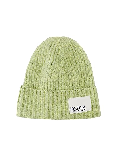 TOM TAILOR Denim Czapka damska, 32542 - Dusty Pear Green Melange, jeden rozmiar