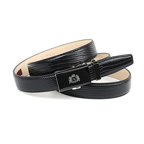 Anthoni Crown Damski pasek skórzany pasek, czarny, 95