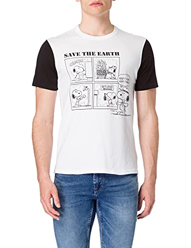 United Colors of Benetton Sweter męski, Biały z czarnymi rękawami 902, XXL