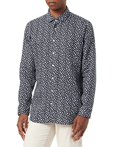 Seidensticker Męska koszula z długim rękawem Extra Slim Fit, granatowy, 44